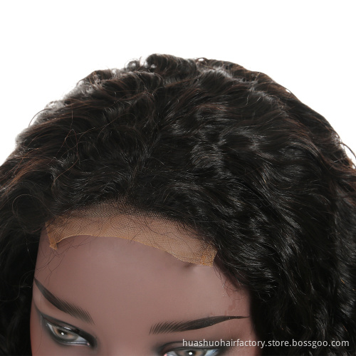 Cheap Wholesale 10 Inch One Donor Virgin Human Hair  Kinky Curly Bob Lace Front Wig